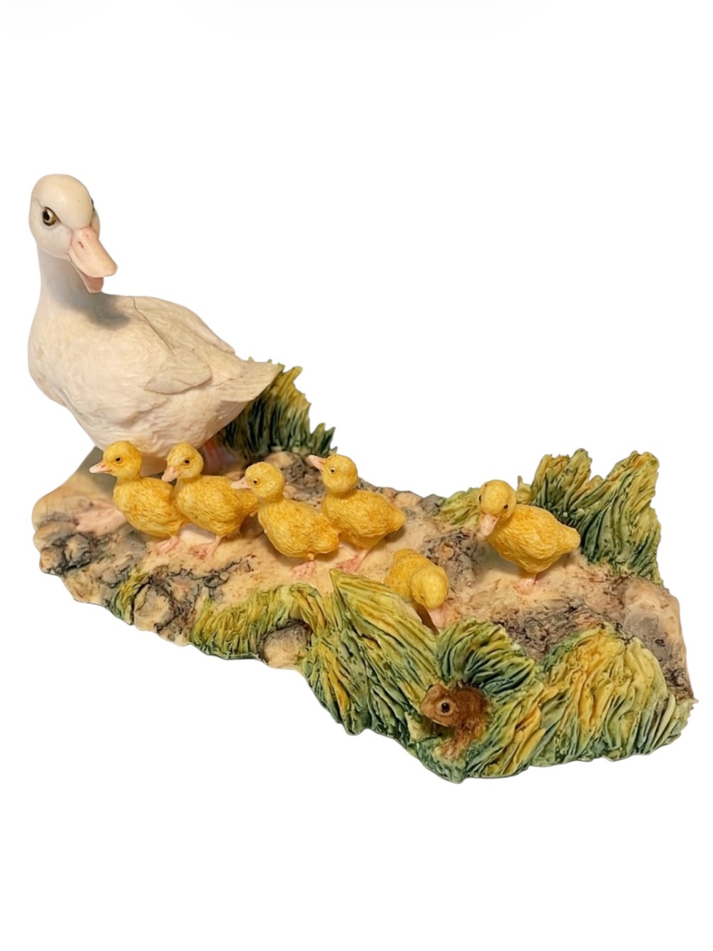 Vintage signed Lowell Davis cottagecore painted duck figurine